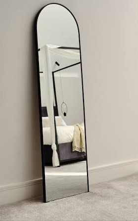 Premium Arched Mirror – 40 cm × 180 cm (Black Frame)